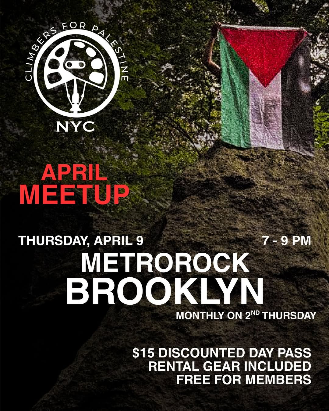 Climbers for Palestine NYC Meetup at MetroRock at MetroRock Bushwick