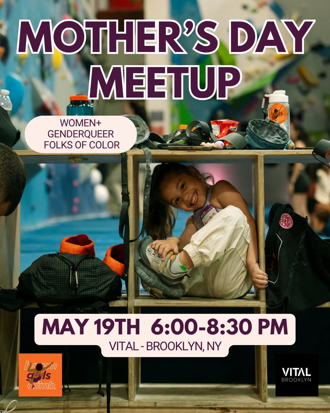 New York Mothers Day Meetup at VITAL Climbing Gym — Brooklyn