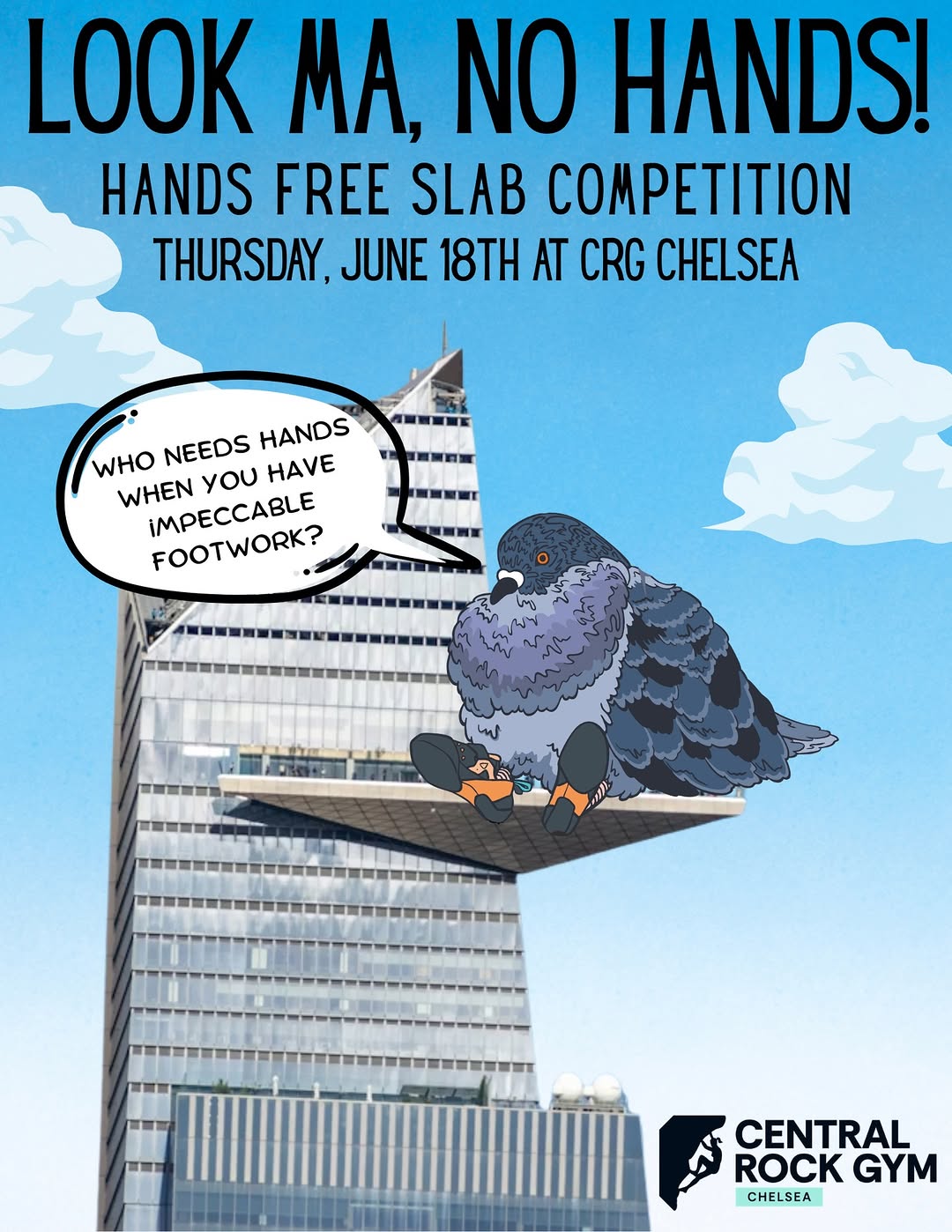 Look Ma, No Hands! - Hands Free Slab Competition at Central Rock — Chelsea